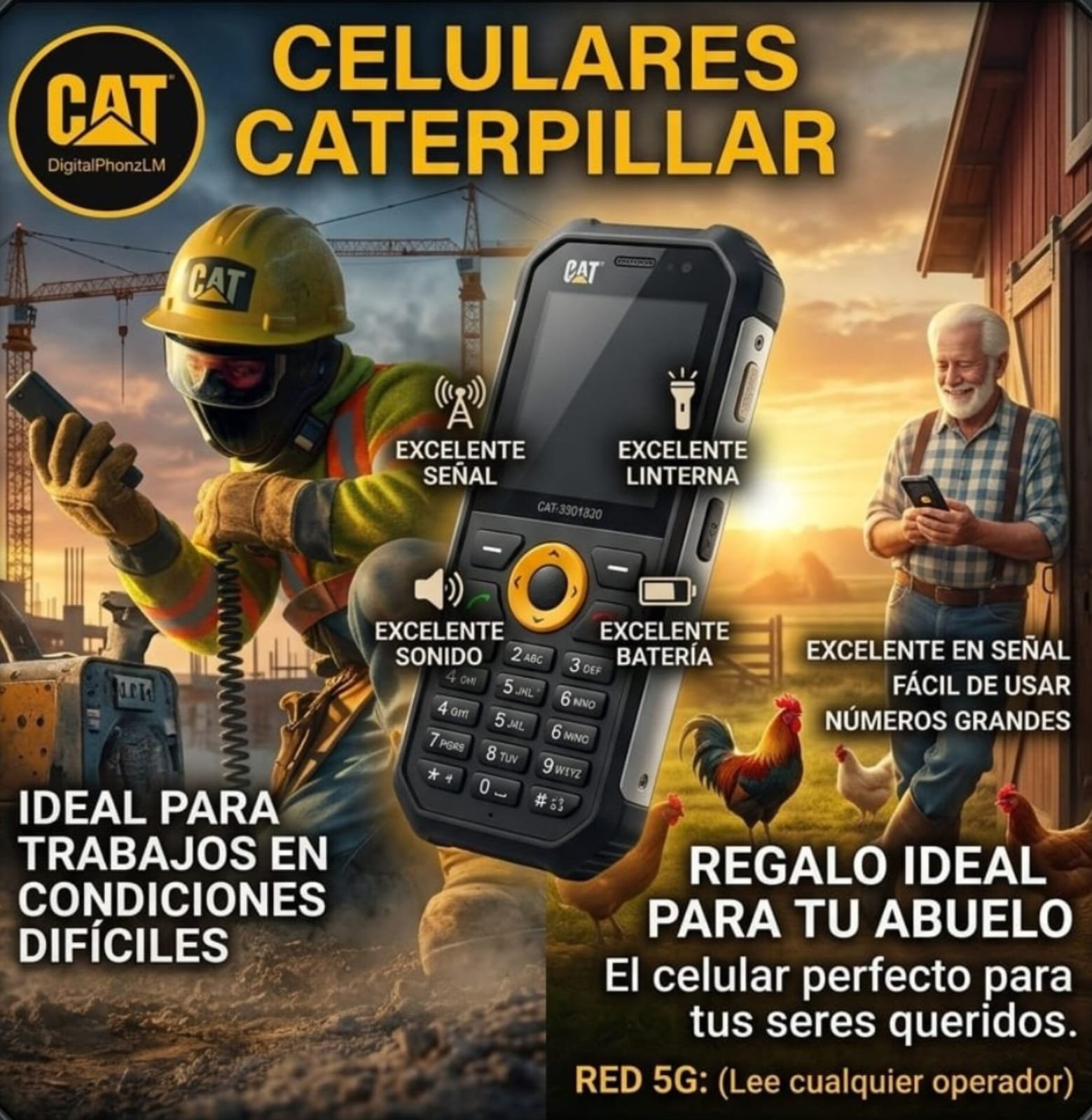 Celular Caterpillar para fincas