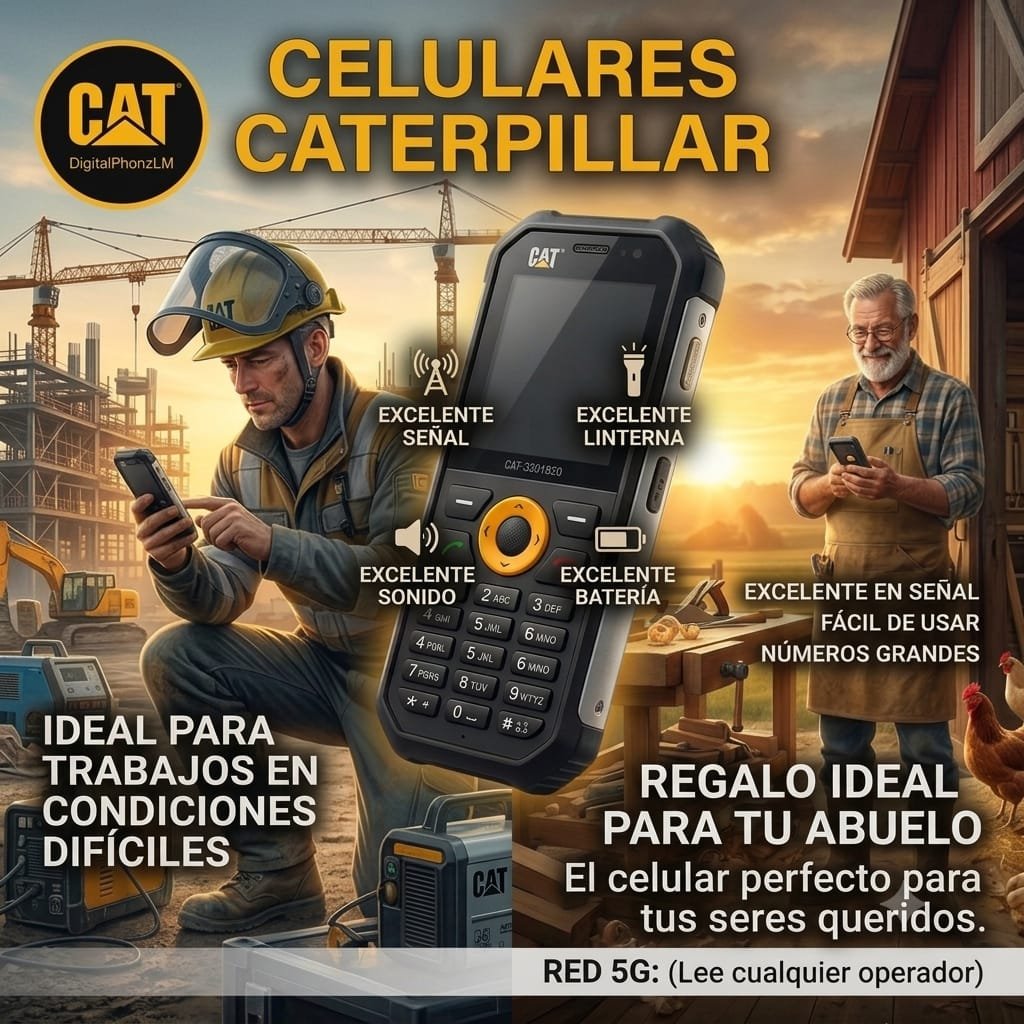 Celular Caterpillar para obreros en construcción