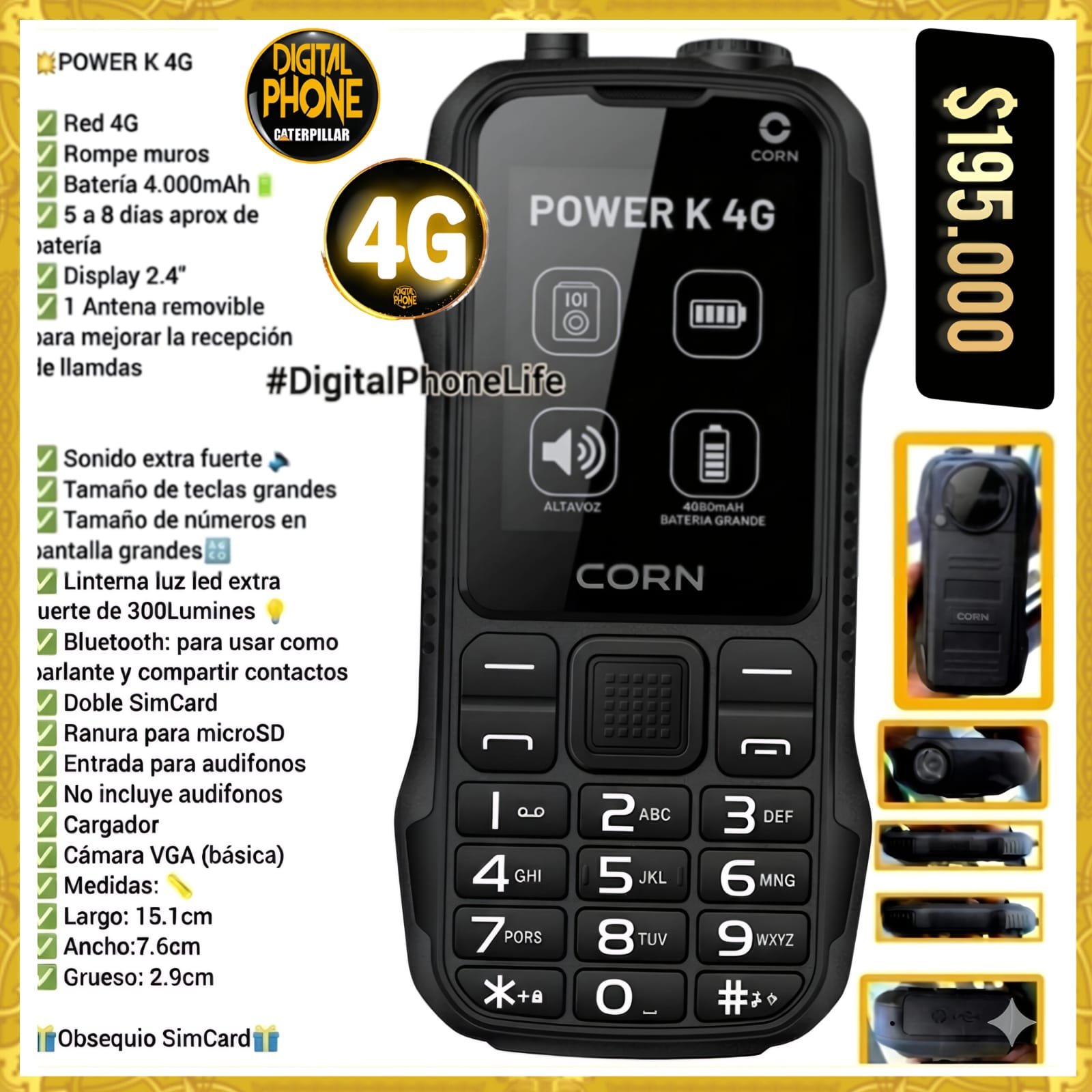 Power K 4G rompemuros con antena