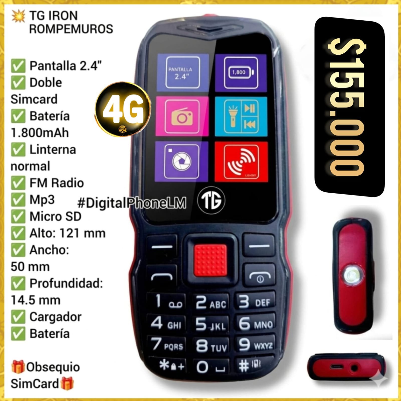 TG Iron 4G rompemuros Colombia